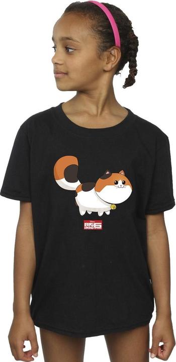 Actual product image Disney Girls Big Hero 6 Baymax Kitten Pose Cotton T-Shirt (140, 146)