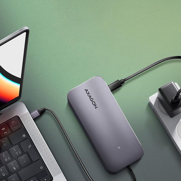 Actual product image Axagon HUB HMC-6GM2 USB 6 in1 10 Gbit (USB-C, 1 Ports)