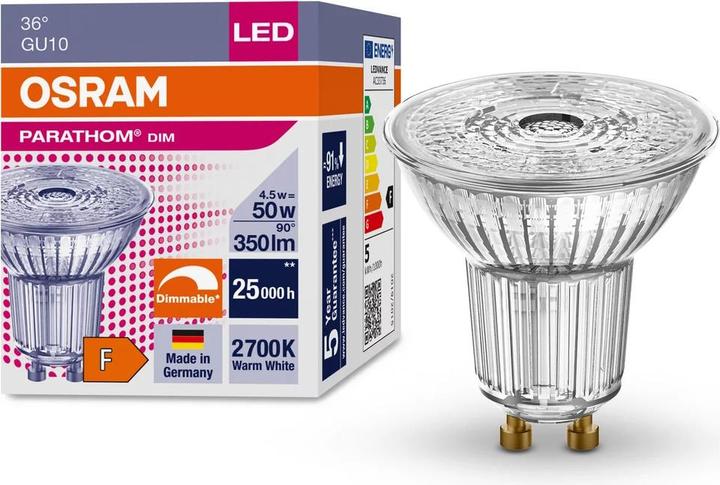 Immagine prodotto Osram Lampada a LED con riflettore (GU10, 4.50 W, 350 lm, 1 x, F)