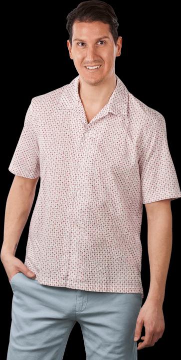 Marc O'Polo Short Sleeve Shirt Minimal Print Multi/White Cot