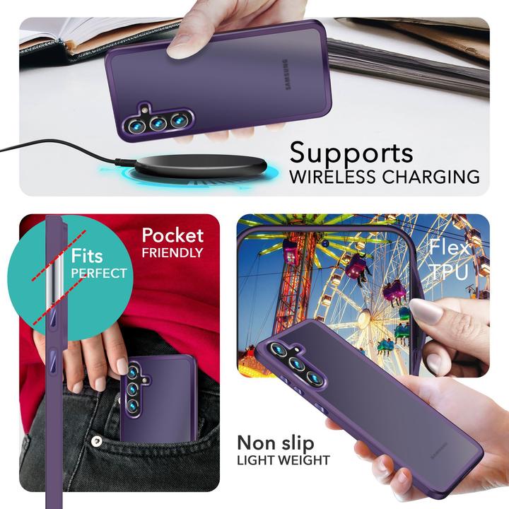 Immagine prodotto Nalia Copertura ibrida semitrasparente con cornice protettiva (Samsung Galaxy S24+)