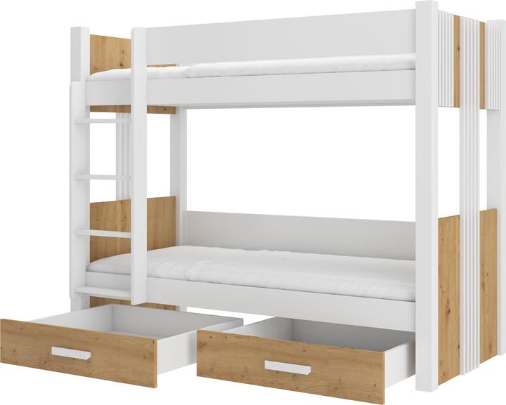 Image du produit ADRK Furniture Lit superposé double ARTA 180x80 (180 x 80 cm)