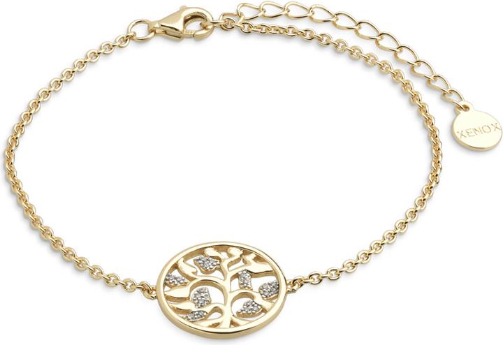Produktbild Xenox Lebensbaum Gold Armband (20 cm, Silber 925)