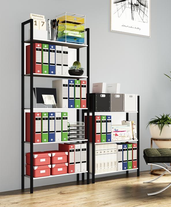 Immagine prodotto VCM Scaffale in metallo per libri Flakos 5-fold (62 x 24 x 165 cm)