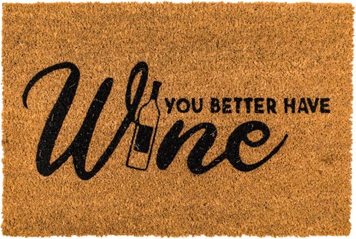 Immagine prodotto Swiss Natura Zerbino You better have wine, marrone, nero, 60 x 40 cm (60 x 40 cm)