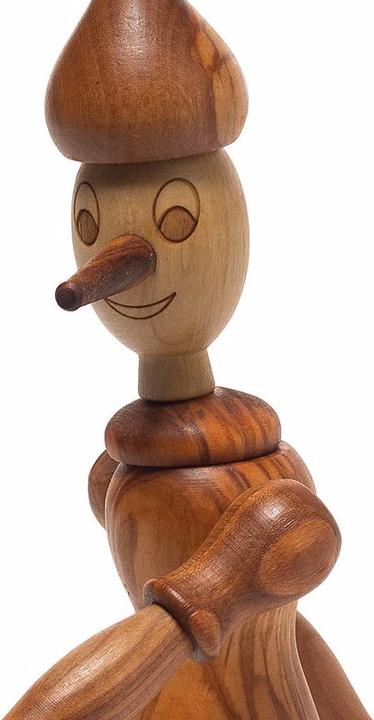 Immagine prodotto Natura Punto Figura di Pinocchio con braccia e gambe mobili, 25 cm, legno d'ulivo