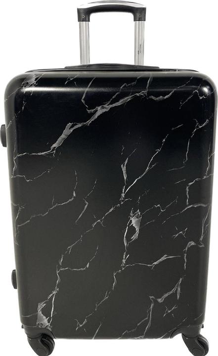 Actual product image Trolleymax Trolleymaxx travel case marble black matt (M (50 - 90l))