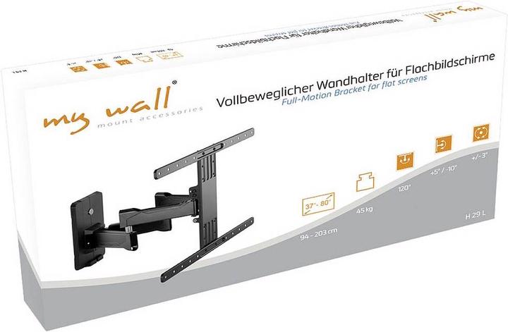 Produktbild myWall TV Wandhalterung Vollbeweglicher Wandhalter für Flachbildschirme (Wand, 80", 45 kg)