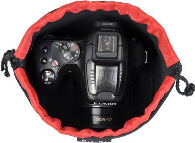 Immagine prodotto B.I.G. 443038 custodia per fotocamera Custodia a marsupio Nero, Rosso (Borsa a tracolla per fotocamera)