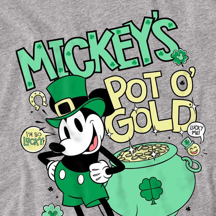 Immagine prodotto Mickey Mouse Pot O Gold Maglietta Giorno di San Patrizio Adulto Unisex (L)