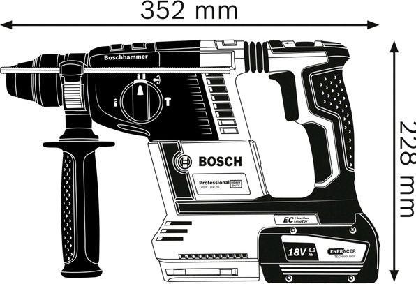 Actual product image Bosch Professional GBH 18V-26 (Rechargeable battery operated)