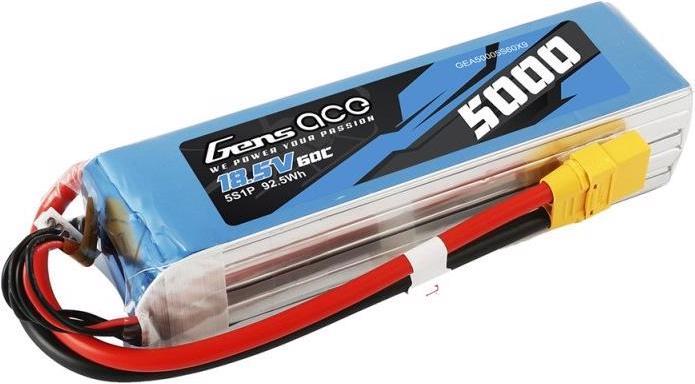 Actual product image Gens Ace RC Battery LiPo 5000 mAh 18.5 V 60 C (18.50 V, 5000 mAh)