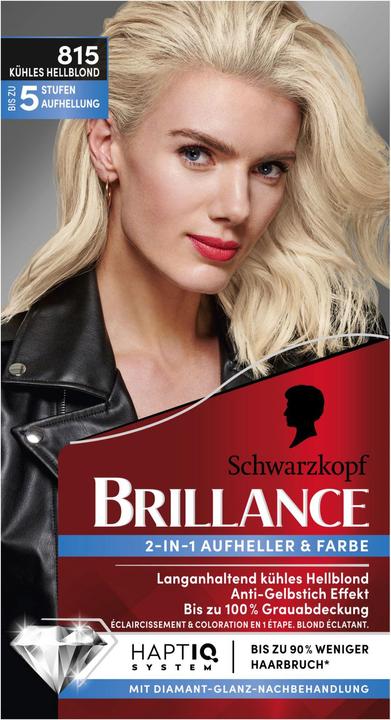 Produktbild Schwarzkopf Haarcoloration Brillance 815 Kühles Hellblond (815 Kühles Hellblond)