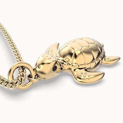 Actual product image MTM Sea Turtle Necklace (Brass, 18k Gold, 43 cm)