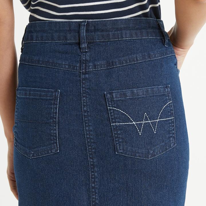 Actual product image Anne Weyburn Stretch denim denim skirt (36)