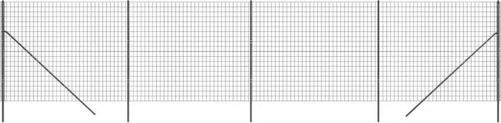 Produktbild VidaXL Maschendrahtzaun Anthrazit 1,8x10 m Verzinkter Stahl