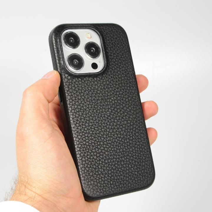 Image du produit PhoneLook Coque Cuir de veau luxe grainé intégral avec boutons métalliques et MagSafe (Apple iPhone 15 Pro Max)