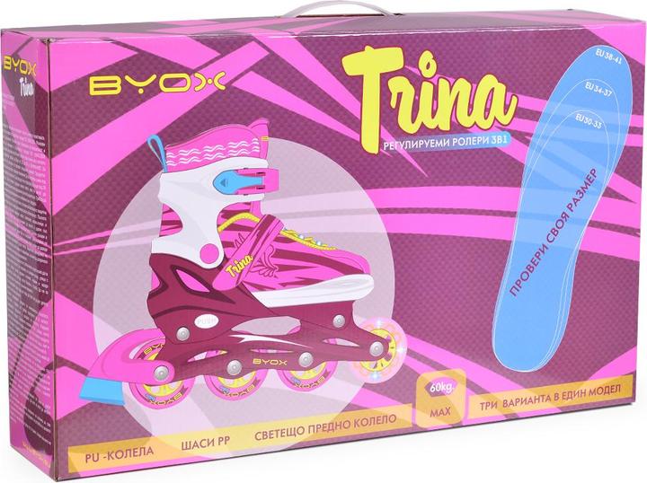Actual product image Byox Inline skates children Trina 3 in 1, 34-37 (34, 35, 36, 37)