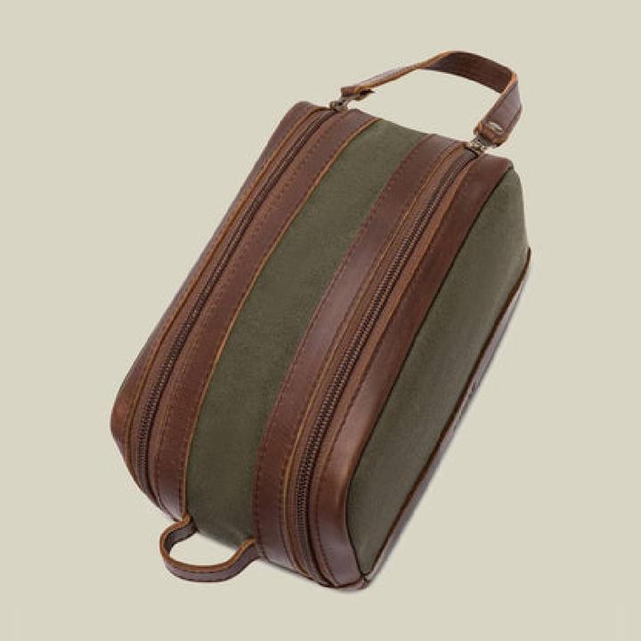 Image du produit Buckle & Seam Canvas Kulturbeutel Bruno Grün/Blau