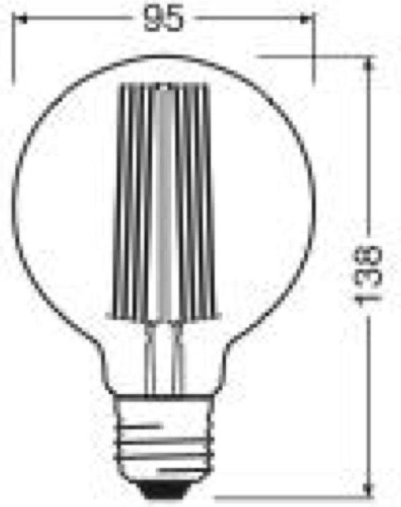 Immagine prodotto Osram Globo a filamento vintage 1906 Led Classic Slim (E27, 11 W, 500 lm, 1 x, G)