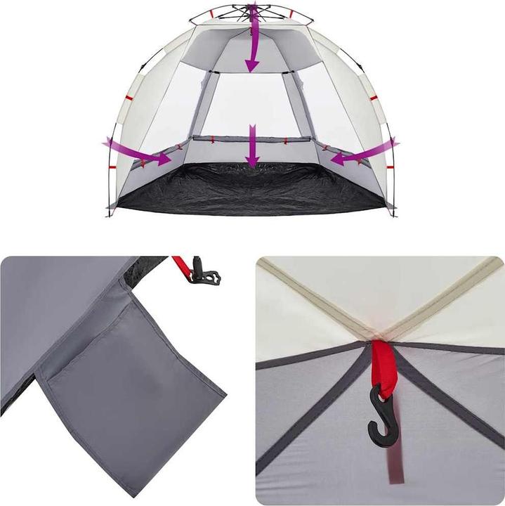 Image du produit VidaXL Tente de plage 2 personnes Quick Release étanche à l'eau (Tente de plage, 2.10 kg, 2 personnes)