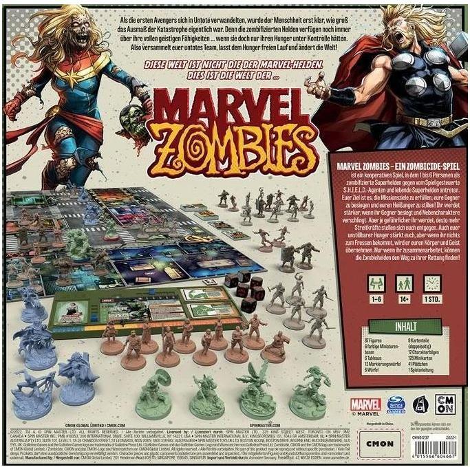 Image du produit Cmon Marvel Zombies : A Zombicide Game, jeu de société, pour 1-6 joueurs, à partir de 14 ans (édition DE) (Allemand)