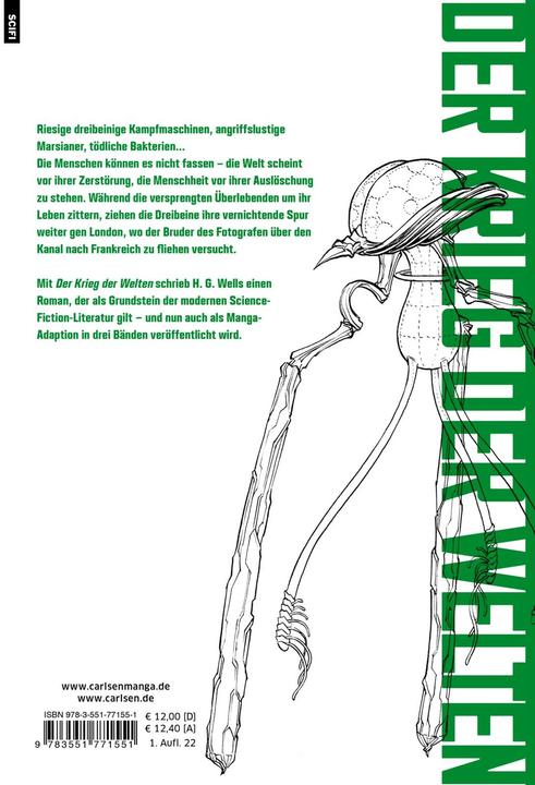 Produktbild H.G. Wells - Der Krieg der Welten 2 (Deutsch, H. G. Wells, Ihara Sai, 2022)