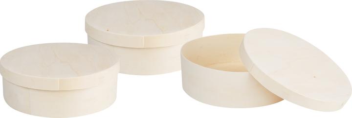 Actual product image VBS Chip box "Round", Ø 15 cm, H 5,5 cm, 3 pieces