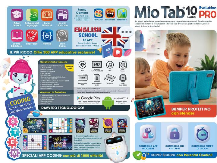 Actual product image Lisciani Hi Tech Educational My Tab 10" Evolution Pro (10", Black)