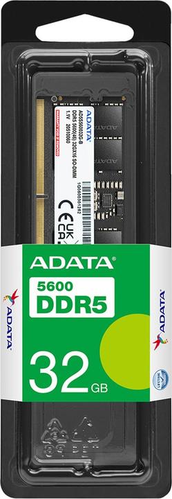 Produktbild Adata SO-DDR5 32GB 5600-46 Premier Single Tray (1 x 32GB, 5600 MHz, DDR5-RAM, SO-DIMM)
