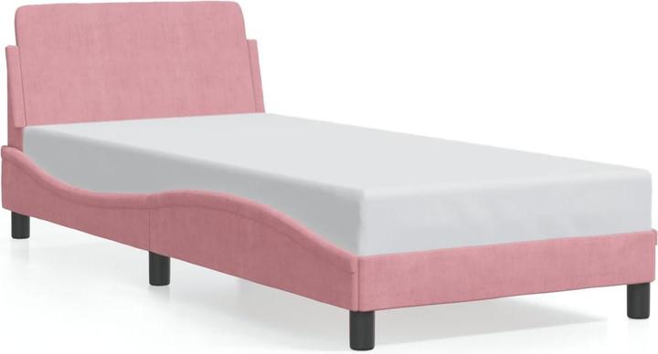 Actual product image VidaXL Bed frame with velvet headboard (90 x 200 cm)