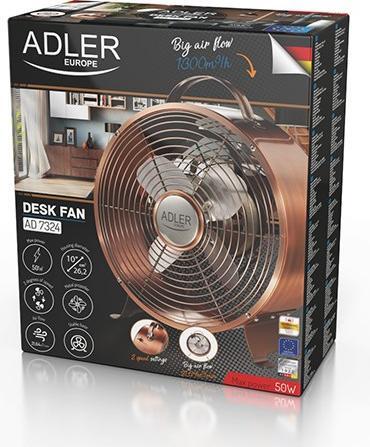 Actual product image Adler AD 7324 household fan Pink (53 dB)