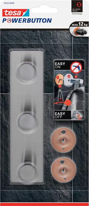 Produktbild tesa Powerbutton Hakenleiste Classic