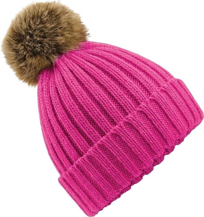 Beechfield Strickmütze Mit Bommel (One Size)