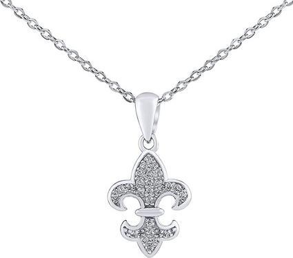 Image du produit Silvego Henriette Girl Scout Lily Collier en argent avec zirconium brillant DCC1608267N