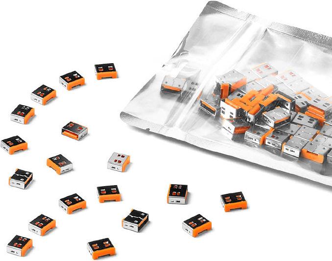 Actual product image Smart Keeper Basic USB-A Port Blocker orange 100 pcs.
