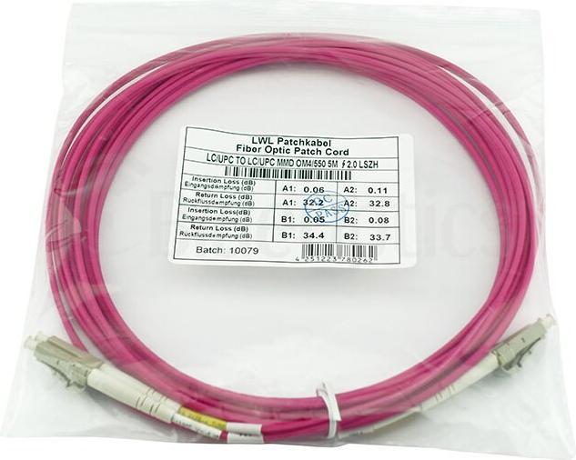 Immagine prodotto CBO Cavo patch in fibra ottica LC / LC MM OM4 magenta 50,0 m (50 m)