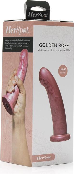 Actual product image Fleshlight HerSpot Dildo Golden Rose Large