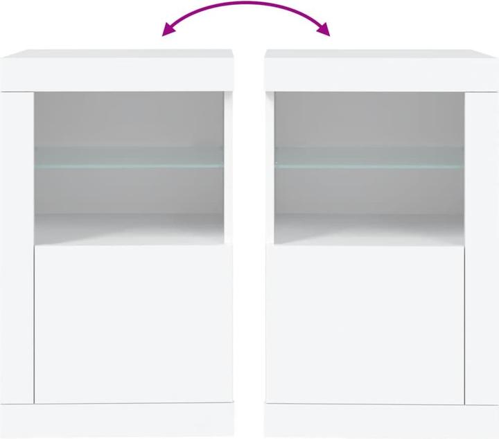 Immagine prodotto VidaXL Armadietto laterale con luci LED Bianco (41 x 37 x 67 cm)
