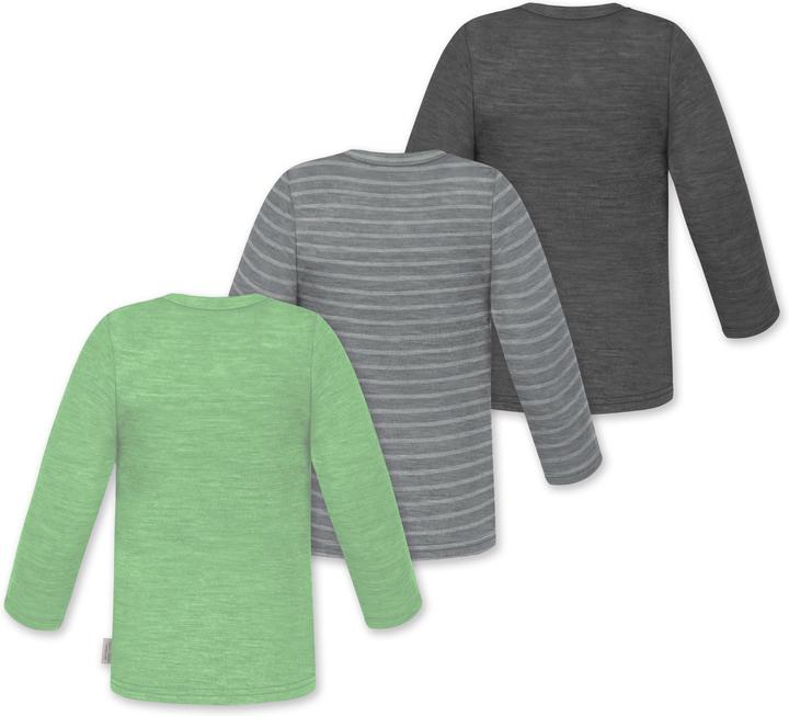 Actual product image Normani 3-pack baby merino longsleeve "Taupo" - 9475 (80)