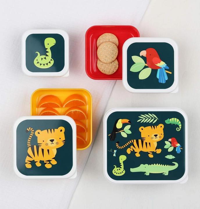 Actual product image A Little Lovely Company Lunch & Snack Box Jungle Tiger SBSEJT20