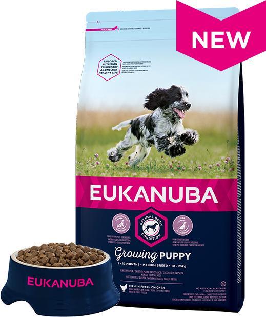 Actual product image Eukanuba Puppy Medium Breed Chicken (Junior, 1 pcs., 15000 g)