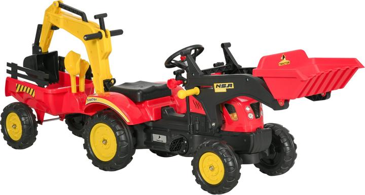 Homcom Pedal excavator with front loader