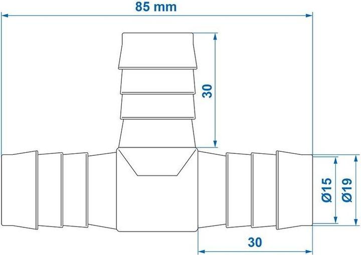 Produktbild ProPlus Schlauchverbinder T-Stück 19mm im Blister