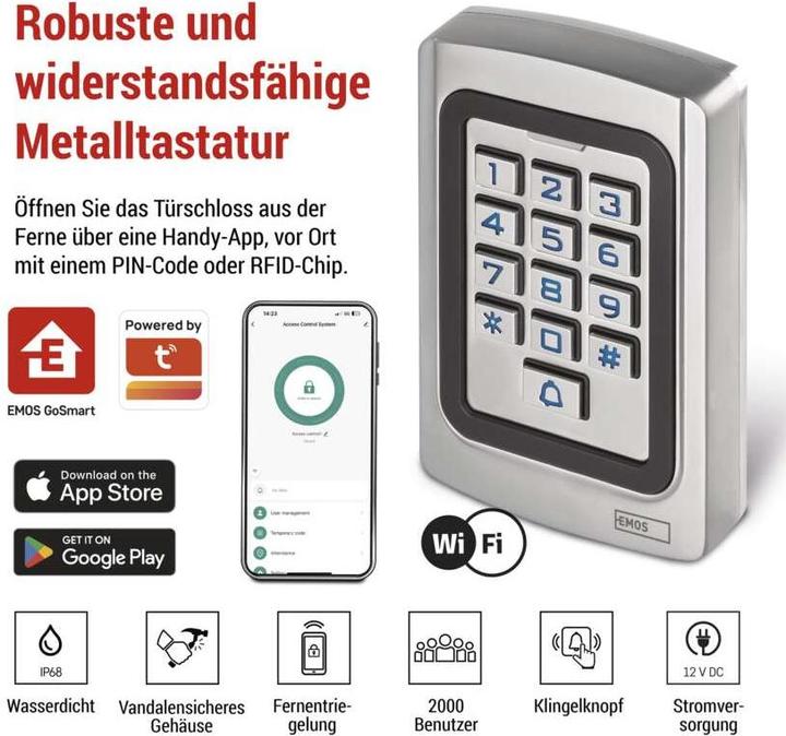 Immagine prodotto Emos GoSMART kódová klávesnice IP-006AX (Combinazione numerica elettronica)