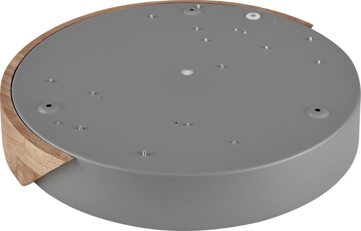 Actual product image Beliani Ceiling light LED grey / light wood shade round PATTANI (1400 lm)