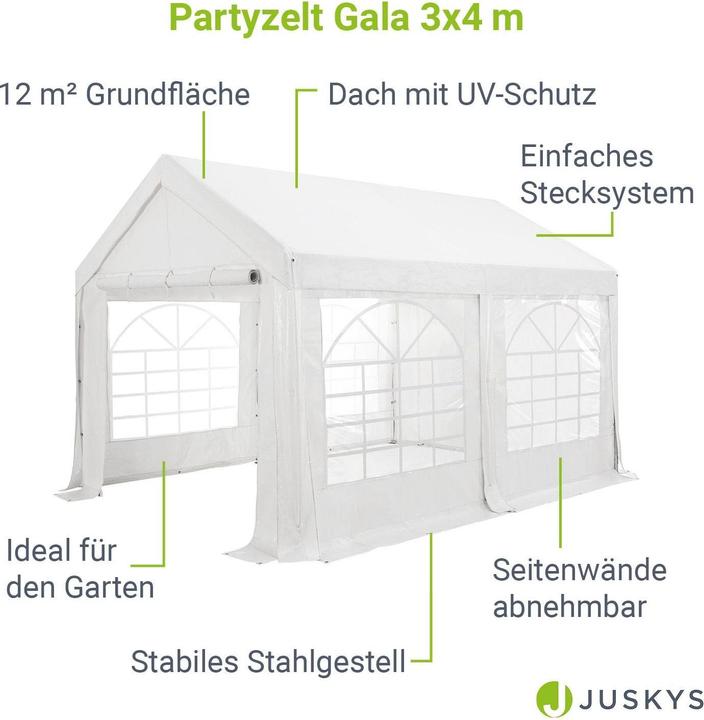 Immagine prodotto Juskys Tenda per feste di gala (400 cm, 300 cm)