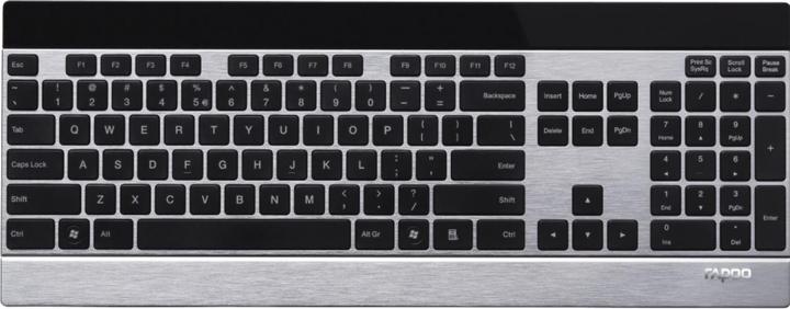 Immagine prodotto Rapoo Kabellose Metall-Tastatur E9270, Silber (DE, Cablato)