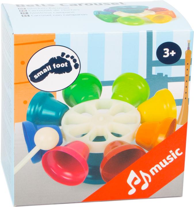 Actual product image small foot Bell Carousel (German, French, Italian, English)