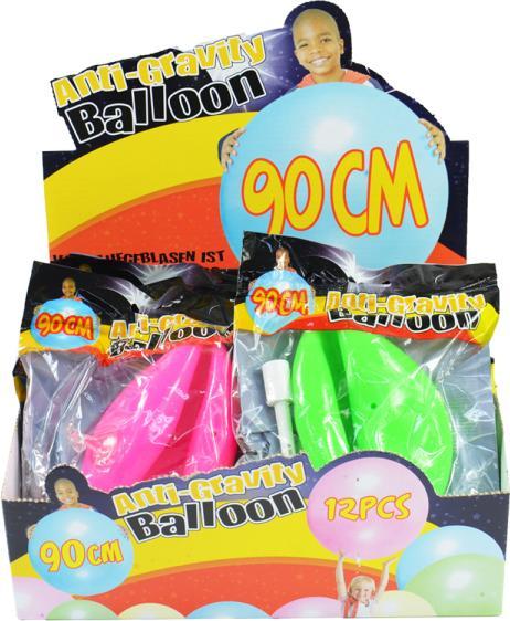 Actual product image Kögler Anti-gravity balloon, bubble ball, with inflation tube, confetti, 90cm
